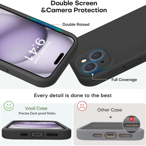 iPhone 15 Plus liquid silicone case with shockproof 2