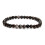 Silver obsidian round beaded bracelet 6/8/10mm 7.5 inch 3 4