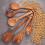 Wooden Kitchen Utensils Set Natural Teak 6 Pieces 2