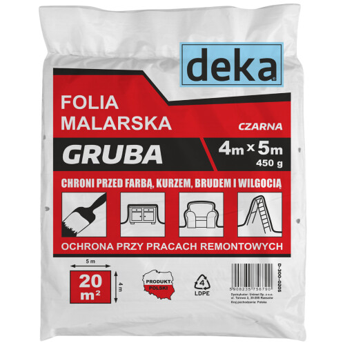 TYK SORT MALEFOLIE 4*5M 450G - D-300-0205