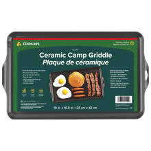 Coghlan's Camp Griddle, Lätt Aluminium, 16,5 x 10", PFAS-Fri och Non-Stick Keramisk Yta för Två Brännare