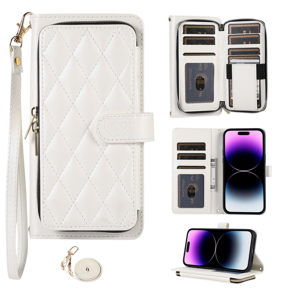 Iphone 16 Crossbody Strap Lanyard Case Wallet With 10-Card 301029995460