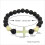 Volcanic stone luminous cross bracelet 19 pcs 8