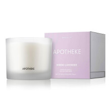 Apotheke 3-Wick Scented Candles for Home, Hinoki Lavender - 26 oz Soy Wax Jar Candle Gift for Women - Long-Lasting Fragrance with Perfume-Grade Essent