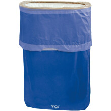 Amscan Blue Flings Plastic Bin - 22" x 15" (Pack of 1) - Stylish & Convenient Portable Trash Solution for Events & Parties