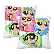 Powerpuff Girls Plüschkissenbezüge, weich, doppelseitig, 2er-Pack