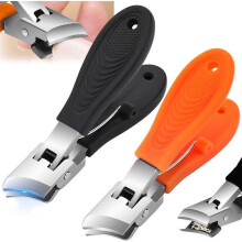 Nagelknipser mit großer Öffnung und Spritzschutz – Robuster Finger- und Zehennageltrimmer mit integriertem Abfallbehälter
