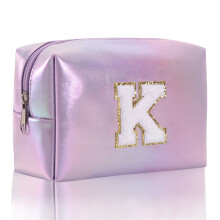 Feminine Product Pouch with Lights, Embroidered Alphabet