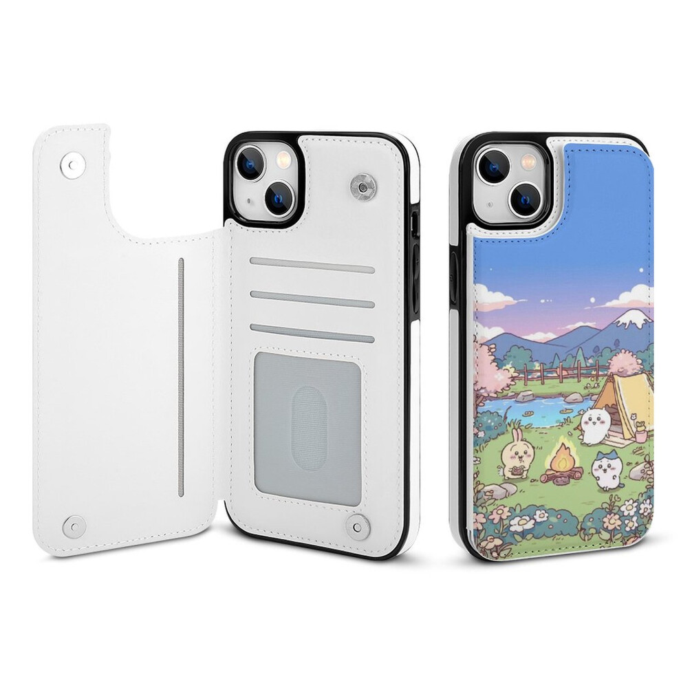 Chiikawa Iphone 14 Plus Wallet Case Pu Leather Flip Cover 393040730656