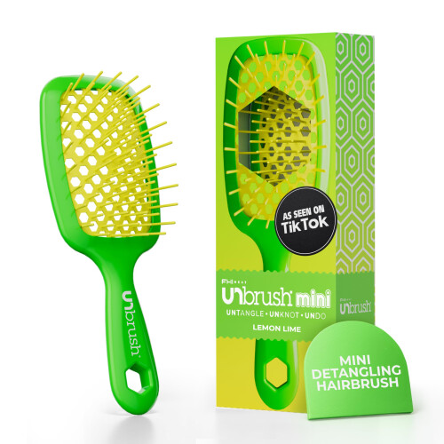 UNbrush Detangling Hårborste Mini Neon - Citron Lime