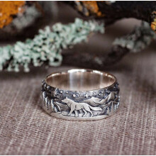 Anillo acrílico con forma de estrella para hombre y mujer, talla 9