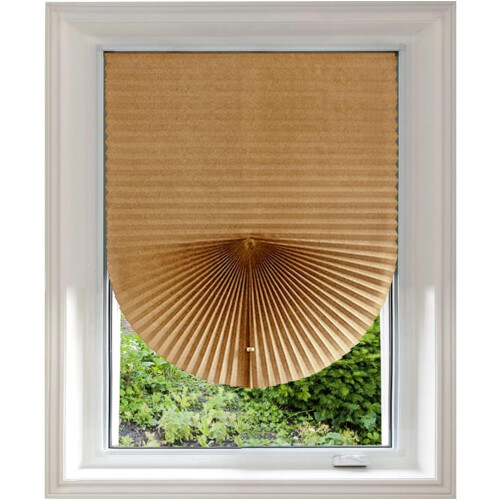 Temporary Pleated Window Blinds Light Filtering Cordless 1