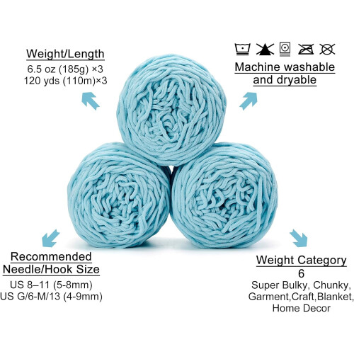 Zallac chunky chenille yarn 6.5 oz super bulky 2