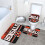 Conjunto de 3 tapetes de banheiro com o tema Bengals, antiderrapante, 80 x 50 cm (31,5 x 20 polegadas). 7