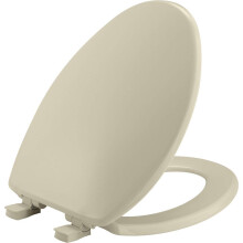 Siège de toilette Bemis 7300SLEC avec fermeture lente, facile à nettoyer, en plastique durable, allongé, os