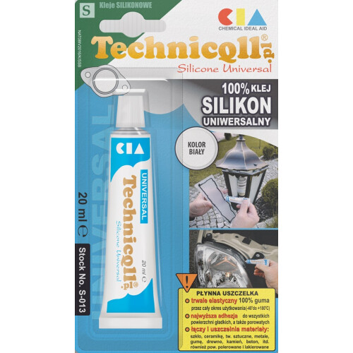 UNIVERSAL SILIKONELIM HVID 20ML - TQ S-013