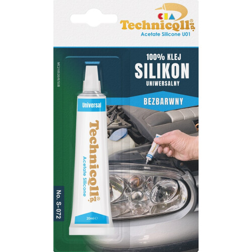 UNIVERSAL SILIKONEKLÆBEMIDDEL, FARVELØS, 20 ML - TQ S-072