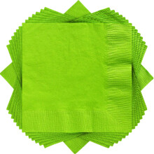 Serviettes en Papier Kiwi Vert 2-Couches - 6,5" x 6,5" (Paquet de 40) - Luxueuses & Absorbantes, Idéales pour Fêtes