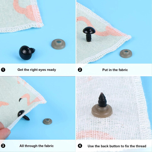 Plastic Safety Crochet Eyes with Washers 100PCS 2