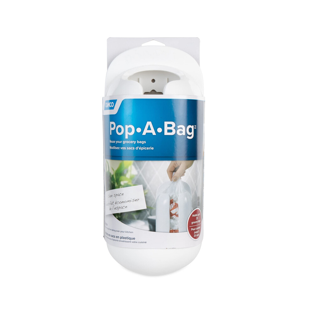 Camco Pop-A-Bag | Features A Compact Design That Conveniently Stores And Dispenses Reusable Plastic Grocery Bags Inside Rvs, Campers, Boats, Home, And 014717570619