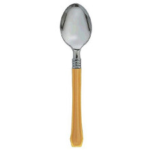 Cuillère en plastique premium Amscan, 20 pièces, dorée