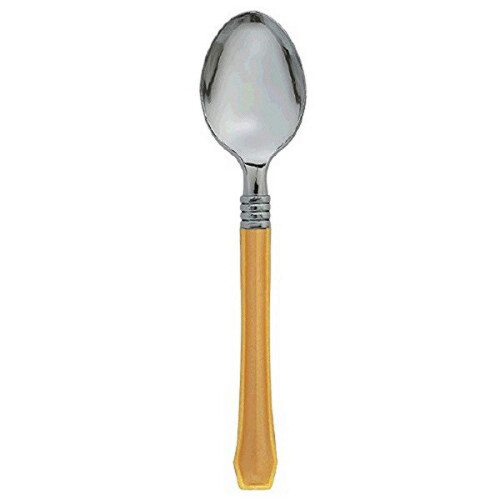 Cuillère en plastique premium Amscan, 20 pièces, dorée