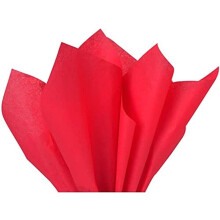 Papier de soie rouge vif (20" x 20") Pack de 8 - Feuilles carrées de qualité premium pour cadeaux, loisirs créatifs et événements