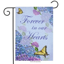 Forever In Our Hearts Garden Flag Bereavement 18"""" x 12.5"""" Briarwood Lane