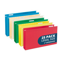 25 Blau Summit Supplies Hängemappen in Rechtsformat - Verschiedene Farben, 2" Erweiterung