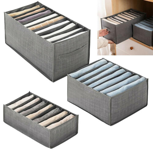 Clothes Organizer Box Foldable Jeans Compartment 2PCS 2