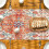 Boho asztali futó, narancssárga, kék, 33x183 cm 5