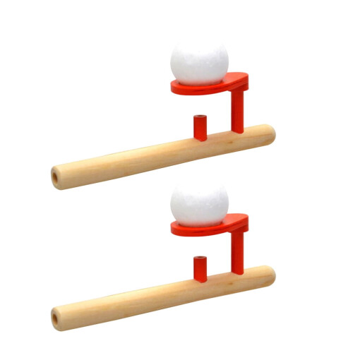 Jogo de sopro de madeira com canudo e bolas (2 peças) 2