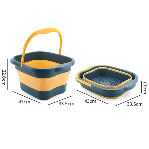 Collapsible Foot Bath Bowl with Acupressure Points 1 Pack 1
