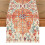 Boho asztali futó, narancssárga, kék, 33x183 cm 2