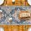 Boho tafelloper oranje/blauw 13x72 inch 5