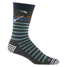 Darn Tough Vermont Calzini Leggeri Animal Haus Crew Uomo (Stile 6066) - Verde/Foresta, Grande