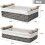 Wicker Storage Basket Grey Set of 2 7