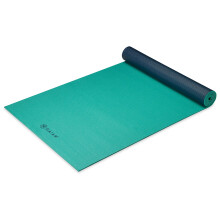 Gaiam Yoga Mat Premium Einfarbig Wendbar Rutschfeste Fitnessmatte für Yoga, Pilates & Übungen, Vibrant Viridian, 6mm