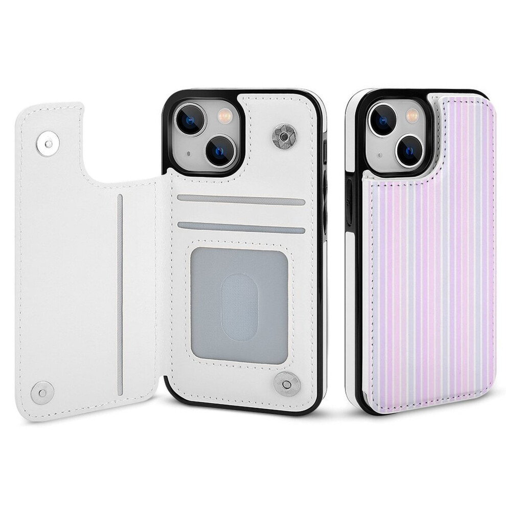 Pu Leather Striped Wallet Case For Iphone 14 301029987571