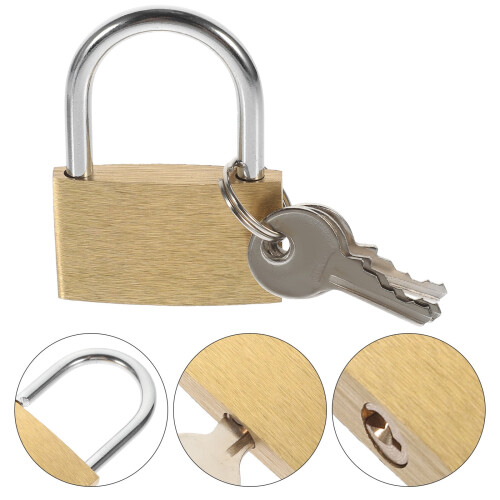 Cadeado de latão à prova d'água e resistente à ferrugem, 3,9 cm (1,53 polegadas), pacote com 3 unidades 1