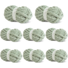 Chenille Yarn Set Crochet Knitting 8 pcs 8 oz 27 yds