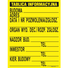 ÉPÜLETI TÁBLA 700*900MM - FÜL 70*90