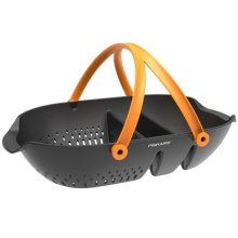 Fiskars Koszyk do zbiorów warzyw i owoców Plus 1062831 dwukomorowy durszlak