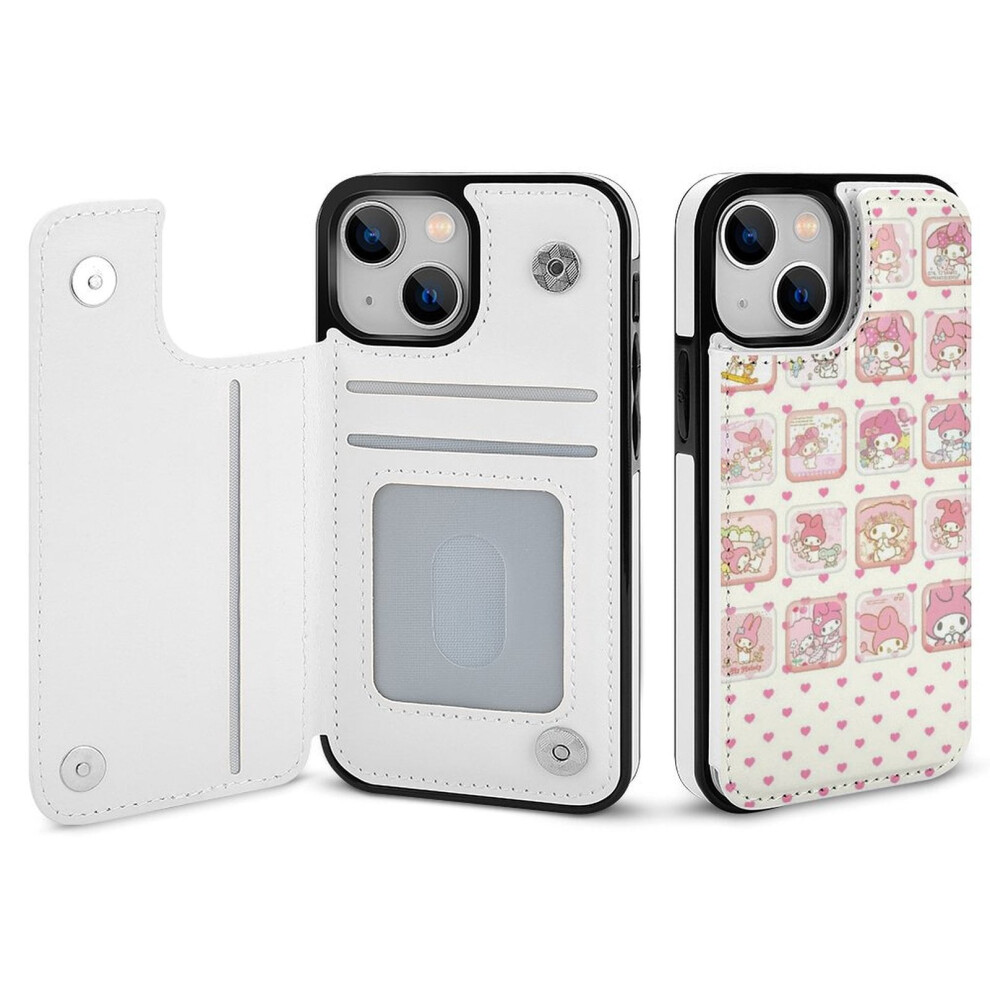 Iphone 14 Wallet Case Pu Leather Flip Folio With Card Holder 393040731004