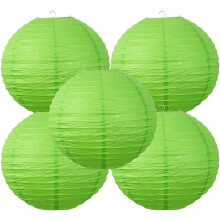 Chinese Style Paper Lanterns Set of 5