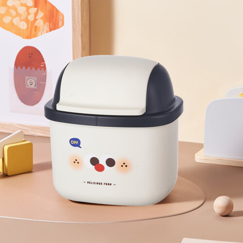 YLOMAY desktop trash can with lid 12L 2