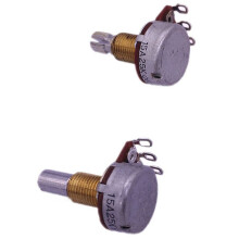 2PCS Guitar Potentiometer Splined Small Pot Electric Guitar Bass Effect Amp Tone Volume 18MM Shaft Parts