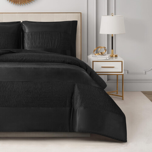 Juicy Couture Ensemble de couette Juicy Couture Glam Night Noir Rayé - 3 Pièces