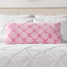 Juicy Couture 18" x 36" Plush Body Pillow, Pink Lockup Lattice