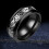 Titanium stål Dragon Ring Sølv Guld Rustfrit Stål 2